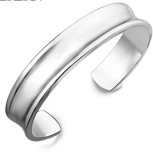 Sterling Silver Bangle Cuff Bracelet - Picture 6 of 8